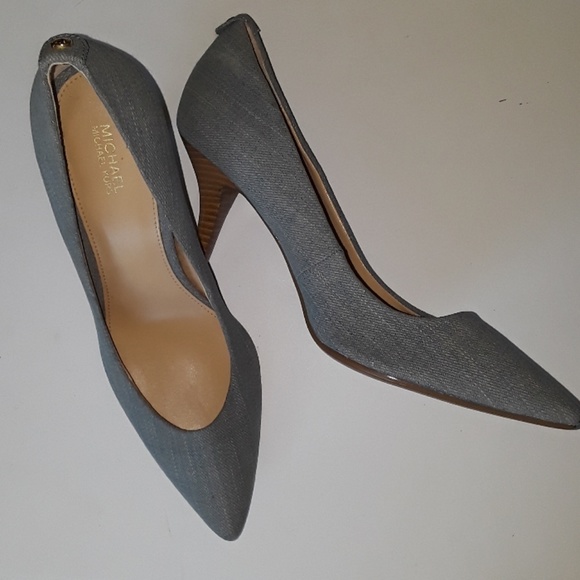 michael kors denim heels